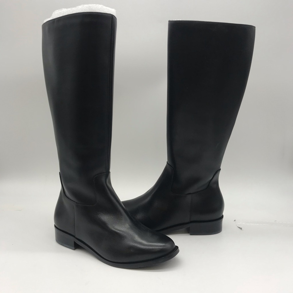 NEW Walking Cradles Meadow Knee High Boots Black Block Heels Side Zipper 6.5